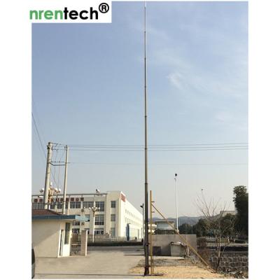 China 15m pneumatic telescopic mast-NR-2750-15000-30 for mobile antenna mast tower-aluminum telescoping mast for sale