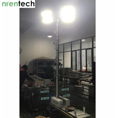 China 2.8m roof mount pneumatic telescopic mast move light tower-4x120W LED-vehicle mounted light tower for sale