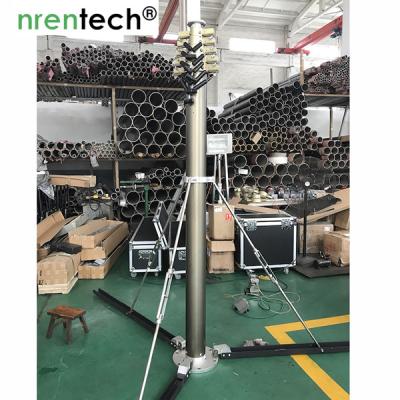 China 10m lockable pneumatic telescopic mast 50kg payloads- mobile antenna telecom pneumatic telescopic mast tower for sale