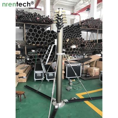 China 9m verriegelbarer pneumatischer Teleskopmast 100kg Nutzlasten NR-2200-9000-100L Antenne Teleskopmaststangen zu verkaufen