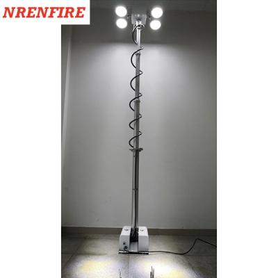 China 2.5m foldable pneumatic telescopic mast tower light-LED night scan-pneumatic telescopic mast tower light for sale