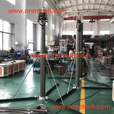 China 12m lockable pneumatic telescopic mast 150kg payloads for sale