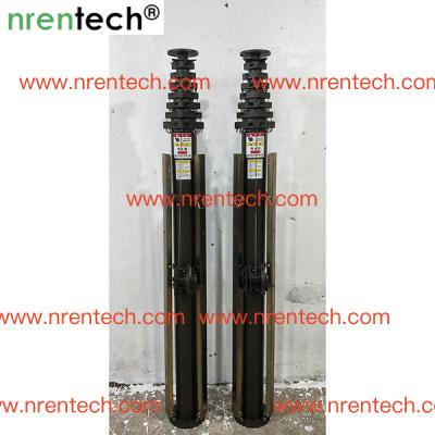 China 10m antenna mast/ aluminum push up telescoping mast/ telescoping mast/manual crank winch telescopic mast for sale