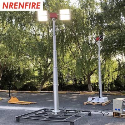 China Fire Truck Mounted 6m pneumatic telescopic mast 4x180W LED Lights for sale