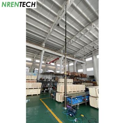 China 12m aluminum telescoping mast 30kg payloads 2.55m closed height for CCTV-pneumatic lifting for sale