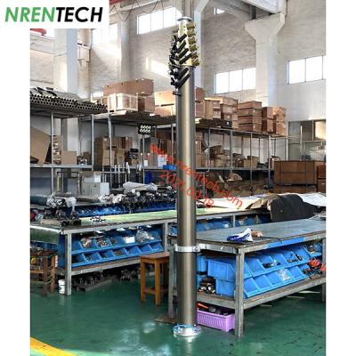 China Mastón de telescopio neumático de 12 m para antena con carga útil de 30 kg, altura cerrada de 2,55 m en venta