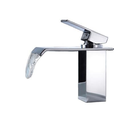 China With diverter good quality hot sale cheap price bathroom taps faucet with fancy square brass chrome plated 2 function basin faucets for sale