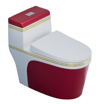 China Factory Price Hot Sale Modern High Quality Sanitary Strap Bathroom Ware 300mm Siphonic One Piece Flush Toilet for sale