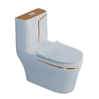 China Modern Hot Sale Floor Standing Toilet Rimless Washroom Toilet Downstairs Luxury Ceramic Bathroom Seating Toilet for sale