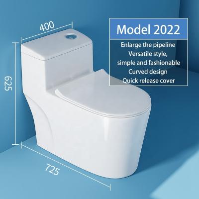 China Modern Modern Bathroom Ceramic Western Style P-trap Wash Down Cheap Porcelain Two Piece Toilet Bowl for sale