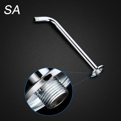 China With diverter factory wholesale stainless steel shower arms chrome shower easy installation adjustable brass rain head-arm for sale