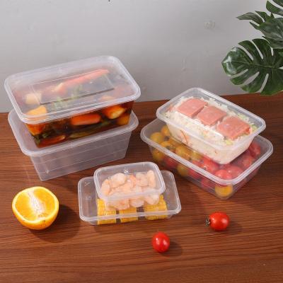 China 400ml Food Grade Disposable Plastic Fruit Container Microwavable Safely Sealing Takeout Meal Box for sale