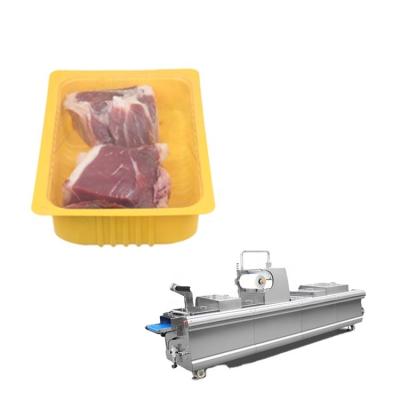 China Thermoform Smoked Bacon Dry Meat Vacuum Gas Flow Packaging Machine , CARD Packer for sale