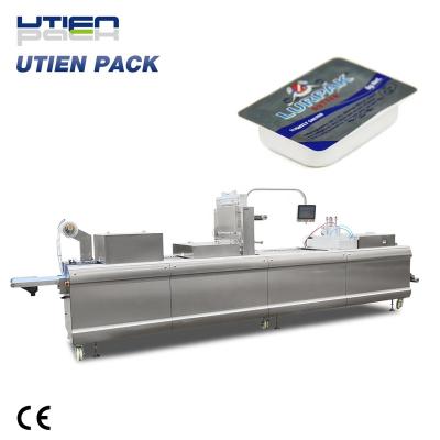 China Automatic Food Butter Dairy Thermoform Packaging Machine With Automatic Filling for sale