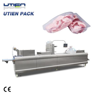 China Vacuum Smoked Gas Food Fillet Flush Thermoforming Packaging Machine , Meat MAP Machine for sale