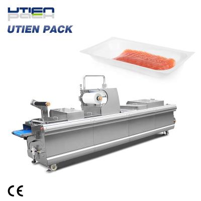 China Latest High Efficiency Technology Vacuum Skin Packaging Machine Automatic Seafood Packing Salmon for sale