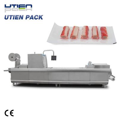 China UTIEN Automatic Food Sausage Thermoforming Vacuum Packing Machine for sale