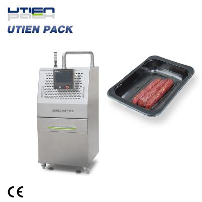 China Food Sausage Meat Ham Tray Sealer Sealing Machine With Vacuum And Gas Flow for sale