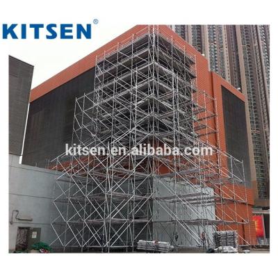 China interior & high quality aluminum swiveling Kitsen Rosette Ringlock Layher Scaffolding System exterior building construction for sale