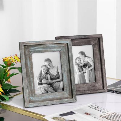 China Photo Display Factory Customized Hot Selling Multicolor Wooden Photo Display Desk Standing Vintage Frame for sale