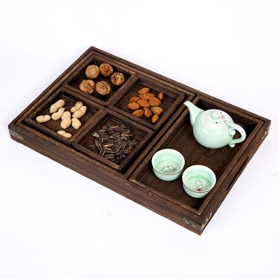 China Chinese antique hotel home restaurant paulownia wood tea tray set for sale