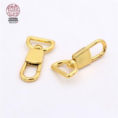 China Purse 20mm 24K Gold Snap Hooks Swivel Dog Hook For Bag Metal Zinc Alloy Clasp For Purse Bag for sale