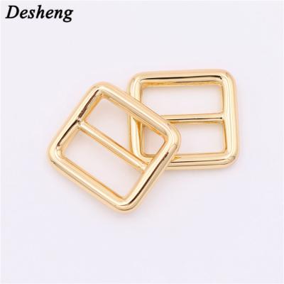 China The adjustable high quality metal strap slider leather bag box sorting buckle zinc alloy metal slip accessories for sale