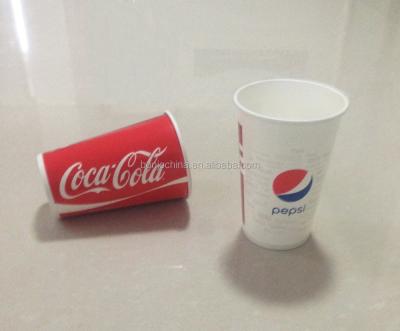 China 190-350gsm single /double pe coated cold KFC cola paper cups drink paper paper cups forming machine for sale