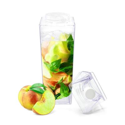 China Stored Large Size Portable Carton Style Cute Transparent Plastic Bottle For Beverage for sale