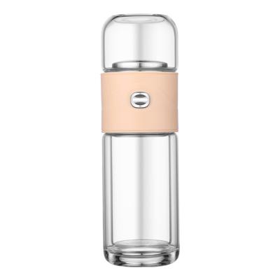 China New Viable Various Designs Products Small Glass Crystal Water Bottle With Infuser for sale