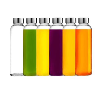 China Various New Designs Clear Borosilicate Glass Water Bottle 500ml Viable Wholesale for sale