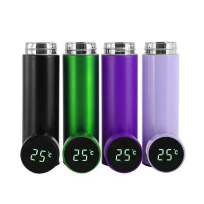 China Sustainable Temperature Insulated Digital Display Metal Touch Smelling Smart 361 Luxury Stainless Steel Water Bottle for sale