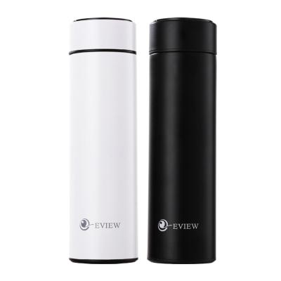 China Sustainable Designer 15oz Led Temperature Display Reminder Smart Water Bottle for sale