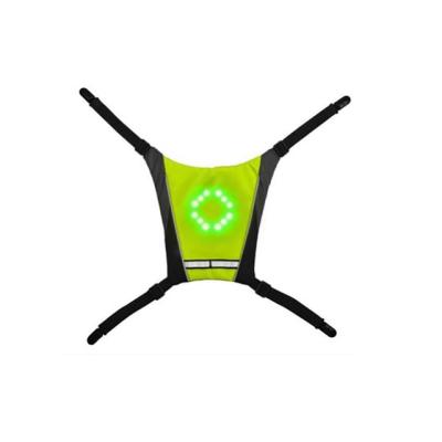 China Outdoor Sports Traffic/Riding/Walking Safety Road Cycling Wireless Remote Control LED Flashing Lamp Backpack Reflective Vest For Ridding for sale