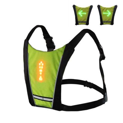 China Outdoor Sports 30LED Radio Vest MTB Bike Bag Safety Backpack LED Flashing Light Traffic/Walking Recycling Vest/Riding/Walking Vest Road Cycling Vest Reflective Warning Vests With outside for sale