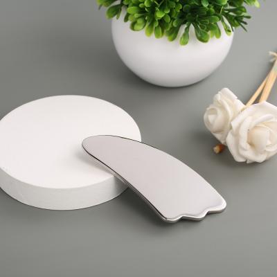 China Stainless Steel Physical Scraper Anti-Puffiness Tools Massage Gua Sha Facial Scraper for sale