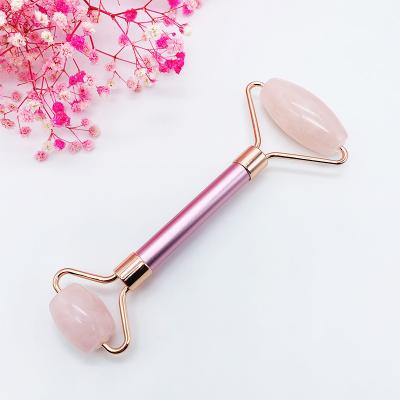 China dropshipping massage Rose Quartz Pink Jade Roller face jade roller germanium massager for facial paper wrapping YS802 for sale