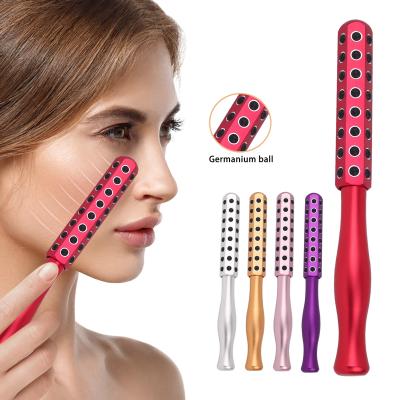 China Anti-Puffiness Wrinkle Removal Massage Germanium Face Body Roller Massager Germanium Facial Beauty Stick for sale