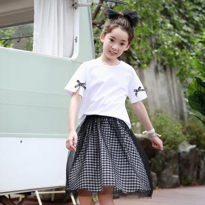 China Hot Selling Summer Cotton Kid Girl Costume Set Little Girl Clothing Girls Clothing Sets Korean Style Kids Clothing for sale