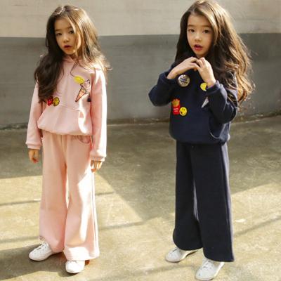 China Casual Korean Casual Fancy Design T-shirt and Skirt Fashion Kint Cotton Kids Girl Clothing Set for sale