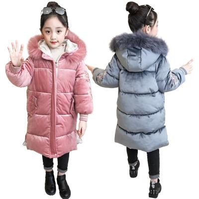 China Wholesale and retail 2020 winters new fashion large fur collar down jacket anti-static loose thick coat down jacket girls for sale