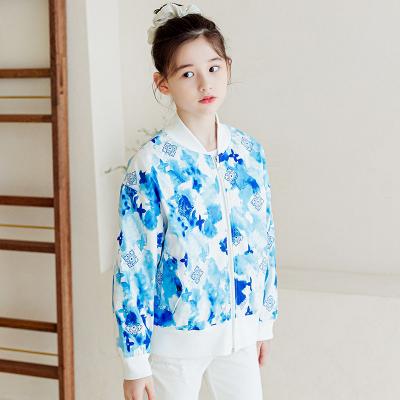 China Anti-wrinkle 2021 autumn and winter Korean new girls jacket youth girl coats baseball uniform color matching for sale