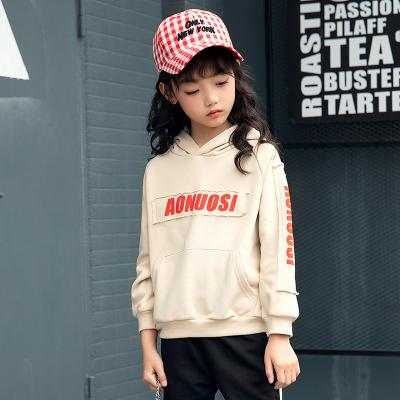 China Girls Breathable Warm Girls Clothes Sporting 2 Piece Hat Children Girls Hooded Sweatshirt Long Sleeve for sale