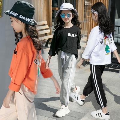 China 2021 New Products Spring Anti-shrink T-shirt Girls Clothes Children's Korean Edition Lovely Cartoon Children's Long Sleeve Casual Top for sale