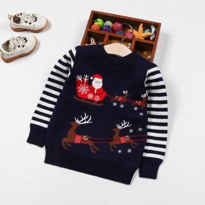 China Kids 2021 Wholesale Fashion Red Organic Christmas Sweater Anti-Shrink For Girls for sale