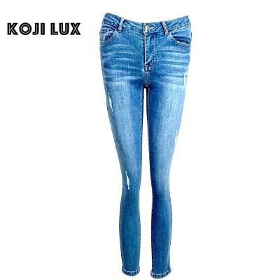 China Hot new arrival viable fashion women Lady Denim Pants High waist stretch jeans slim original pencil jeans women casual jeans for sale