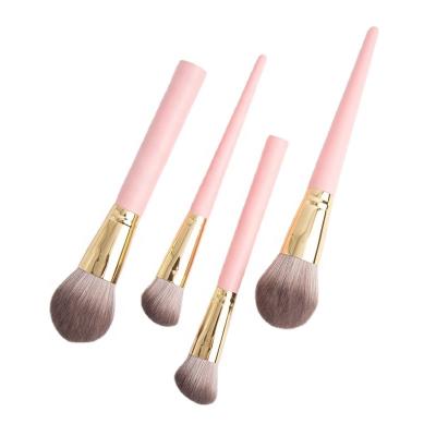 China High Quality Vegan Concealer Cruelty Free Makeup Brushes Private Label Logo Pink Foundation Makeup Brush Custom Set for sale