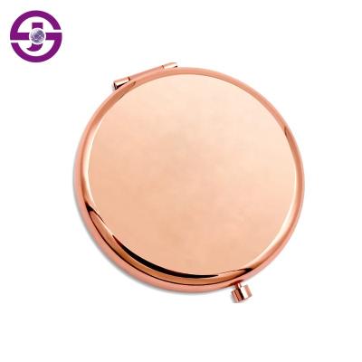 China Mini Stainless Steel Handbag Cosmetic Bag Mirror Durable Magnifying Portable Hand Mirror for sale