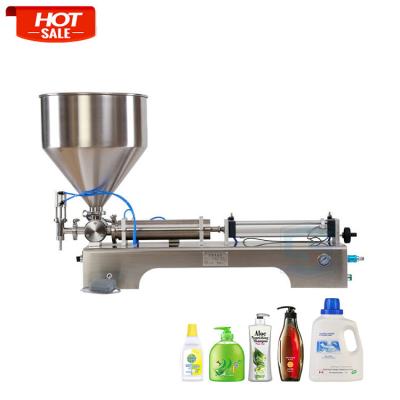 China Small Pneumatic Liquid Viscous Sauce Filling Machine Table Top Liquid Milk Paste Bottle Filling Machine for sale