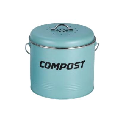 China Kitchen Waste Compost Pail Stainless Steel Kitchen Countertop Sustainable Compost Bin With Lid for sale